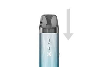 Der Pod wird in das ELFX Pod-Kit gesteckt.
