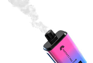 Hayati pro ultra plus blowing vape on a white background
