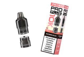 Feoba Pro Plus pod, and box, on a white background.