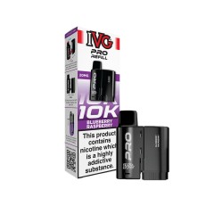 IVG Pro 12 Blueberry Raspberry
refill next to box on a white background