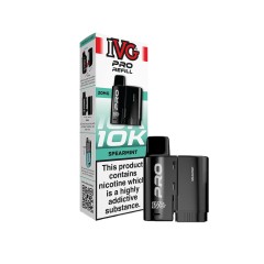 IVG Pro 12 Spearmint
refill next to box on a white background
