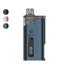 VLTZ Max 12 pod system in a dark blue finish, shown with a pod attached and a colour chart.