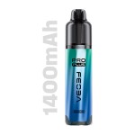 Feoba pod kit in blue, with text denoting 1600mAh battery capacity, on a white background. 