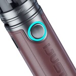 Synthetic leather and gunmetal finish