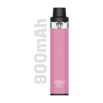 Switz Pro refillable kit in pink, denoting battery life of 900mAh