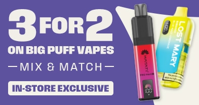 3 for 2 on big puff vapes