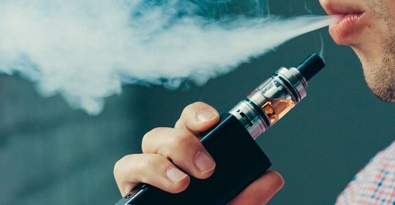 Man vaping