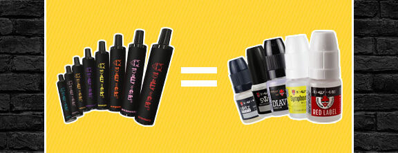 Disposable vape flavours in 10ml bottles