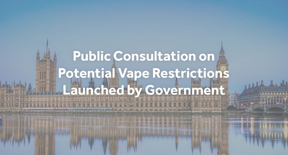 public consultation on potential vape restrictions launched by government
