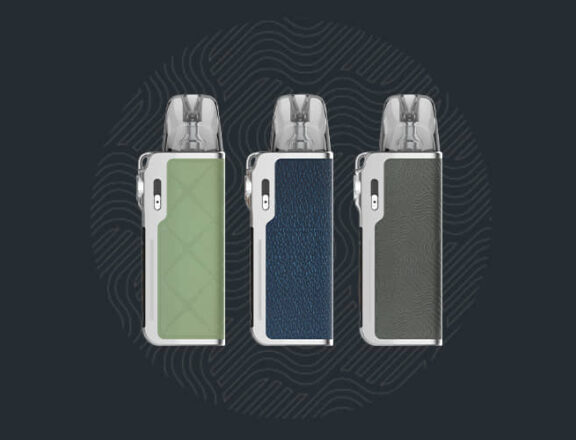 three mavro pro kits in green, blue, and grey. on a black background.